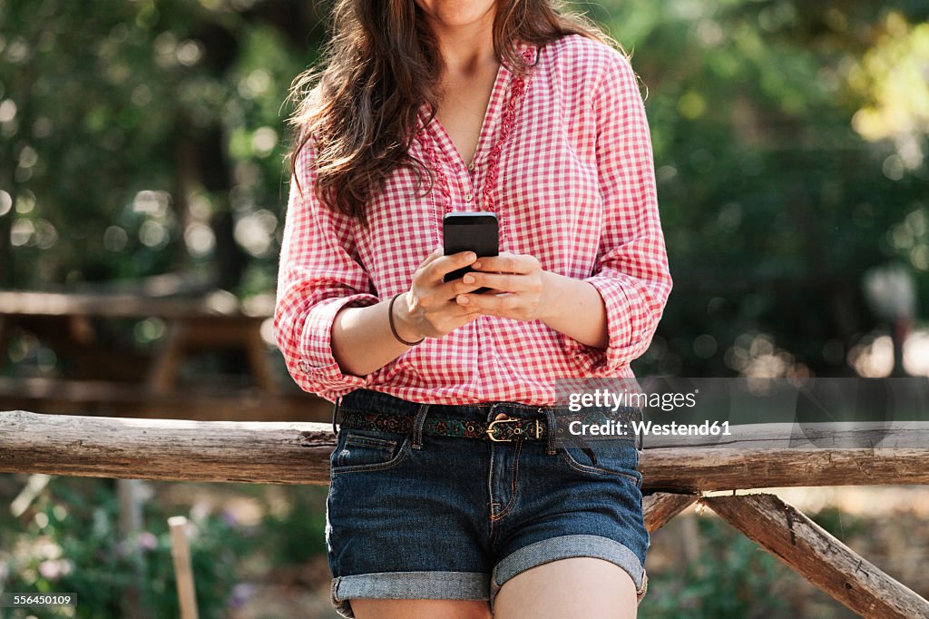 Woman using her smartphone