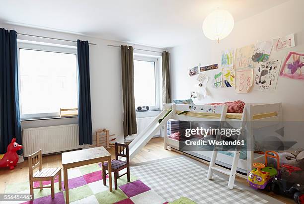 interior of children's room - bunkbed stock pictures, royalty-free photos & images