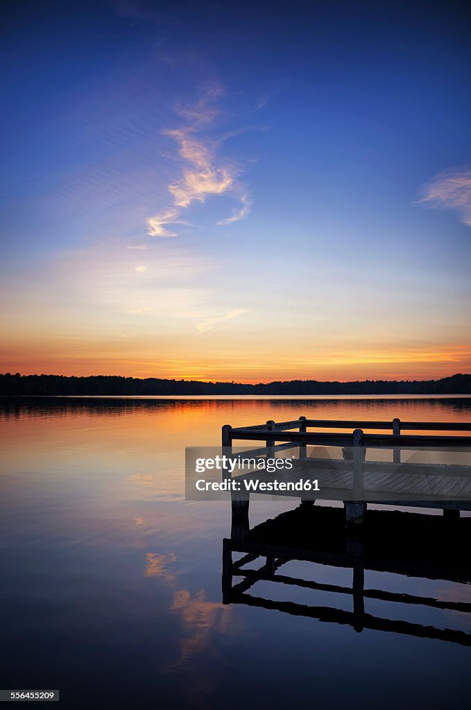 USA, Wisconsin, Rhinelander, sunset