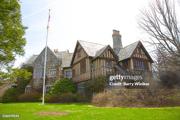 tudor revival mansion, new jersey - tudor stock pictures, royalty-free photos & images