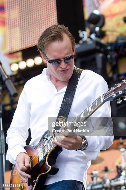 American Blues musician Joe Bonamassa performs onstage at Eric Clapton's Crossroads Guitar Festival at Toyota Park, Bridgeview, Illinois, June 26,...