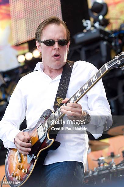 American Blues musician Joe Bonamassa performs onstage at Eric Clapton's Crossroads Guitar Festival at Toyota Park, Bridgeview, Illinois, June 26,...
