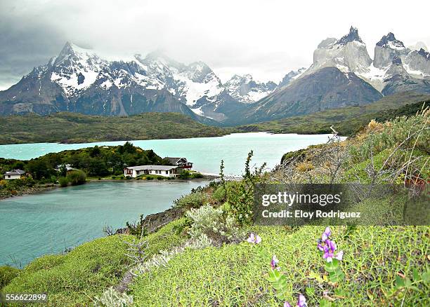 torres del paine national park - puerto natales stock-fotos und bilder