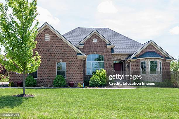 Example of a middle class American brick home in Kentucky.