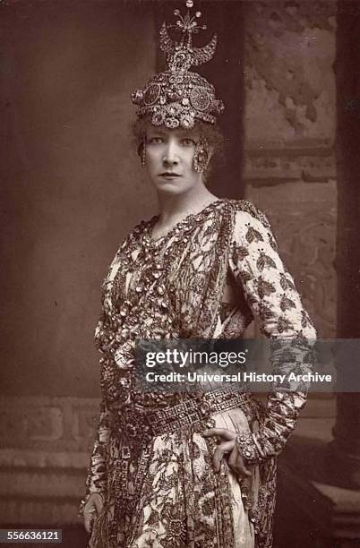 Sarah Bernhardt , actress poses in character as the Empress Theodora in Sardou's Theodora.