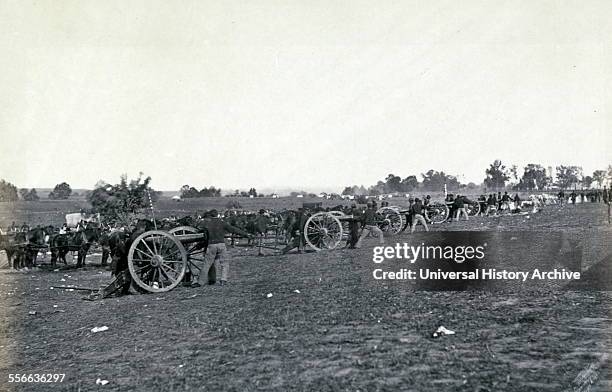 Artillery Union Army artillery at the Battle of Fredericksburg, December 1115, 1862.