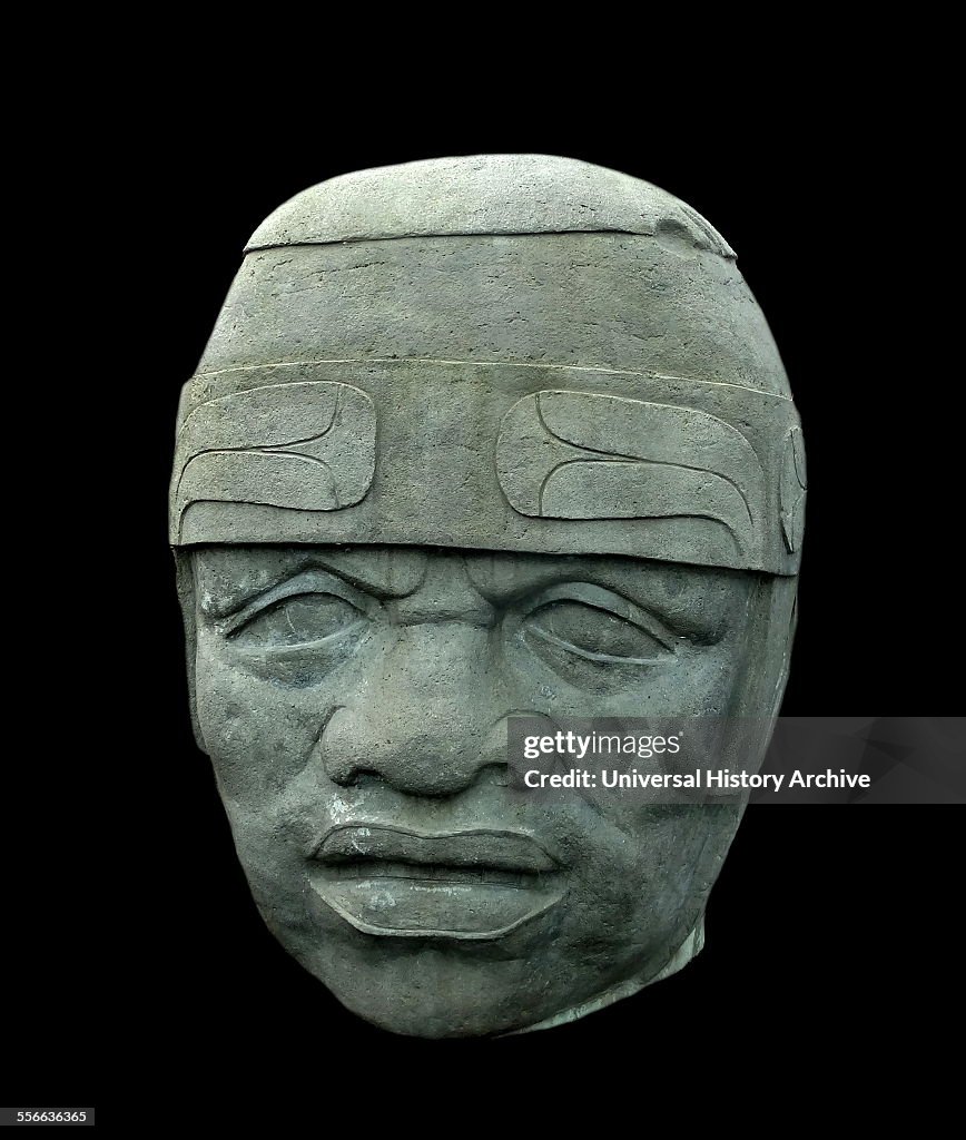Olmec stone colossal head (cast copy by Ignacio Perez Solano). The colossal sculpture is seventeen feet tall and was a gift from the government of Veracruz, a state in south-eastern Mexico. Seventeen large heads are believed to come from the Olmec.