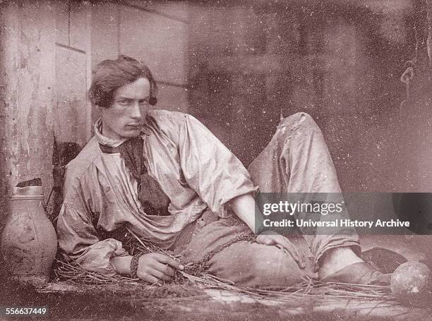 Musee D d'Orsay, Paris. Louis Dodier as a prisoner, 1847. Photograph dated 1847 by Louis Adolphe Hubert de Molar.