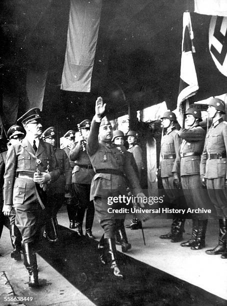 In October 1940, Francisco Franco the Spanish leader, met with German leader, Adolf Hitler, in southern France to discuss having Spain participate in...