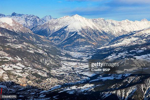 Mountain, The Ubaye Valley in the Alpes de Haute-Provence, France.