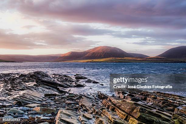 sunrise in the orkneys - orkney islands stock pictures, royalty-free photos & images