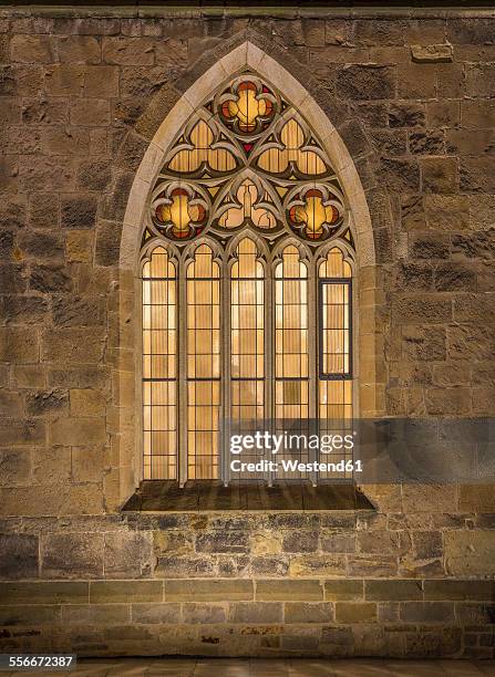 germany, hildesheim, cathedral, facade and window - church window stock pictures, royalty-free photos & images