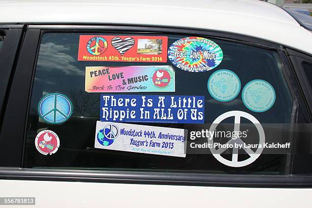 woodstock stickers - bumper sticker stock pictures, royalty-free photos & images
