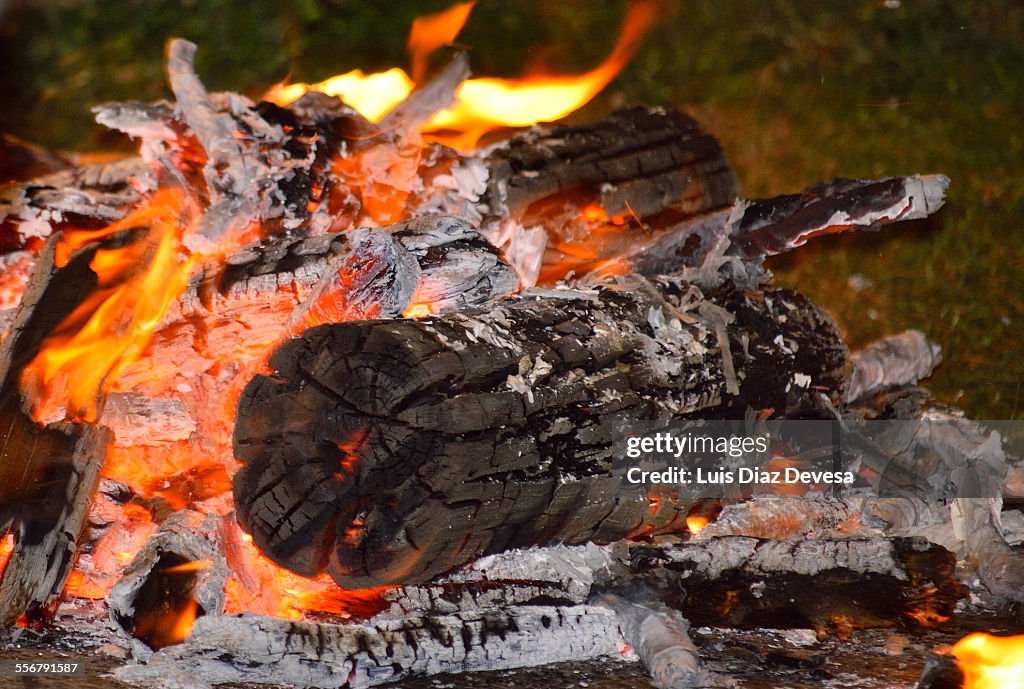 Bonfire on the mountain