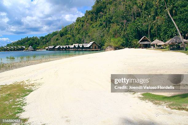 white sands: pearl farm beach resort, philippine - davao city stockfoto's en -beelden