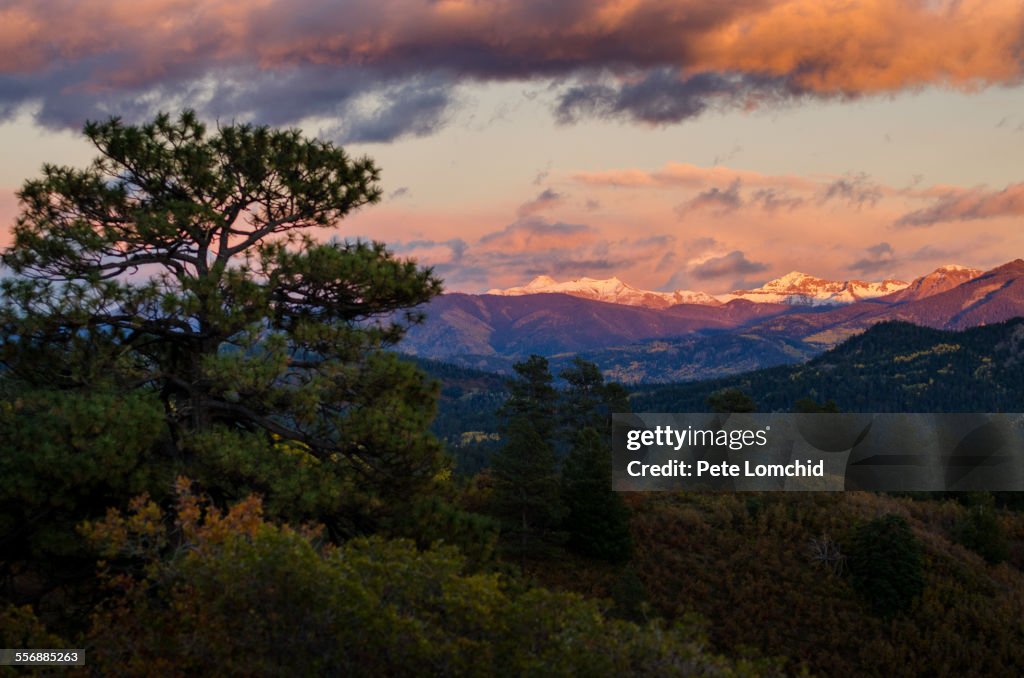 Falls at Pagosa mountain ranges