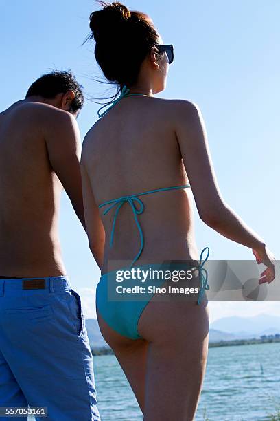 young people strolling at riverside - sillouette cool attitude stock pictures, royalty-free photos & images