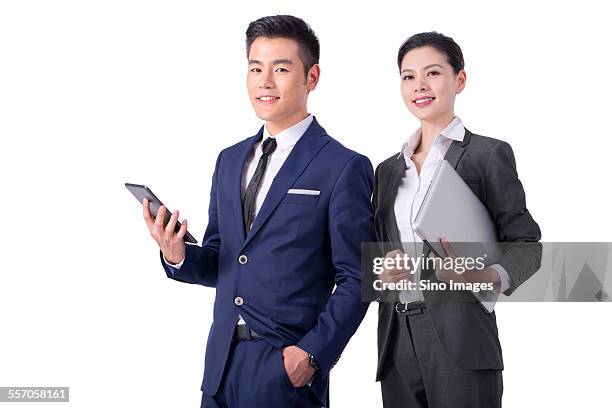 young businessman and businesswoman - design studio woman chinese laptop bildbanksfoton och bilder