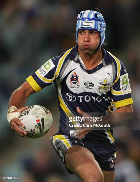 Johnathan Thurston of the Cowboys in action during the NRL Semi Final between the Melbourne Storm and the North Queensland Cowboys at Aussie Stadium...