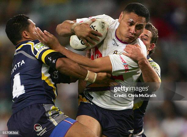 David Kidwell of the Storm in action during the NRL Semi Final between the Melbourne Storm and the North Queensland Cowboys at Aussie Stadium...