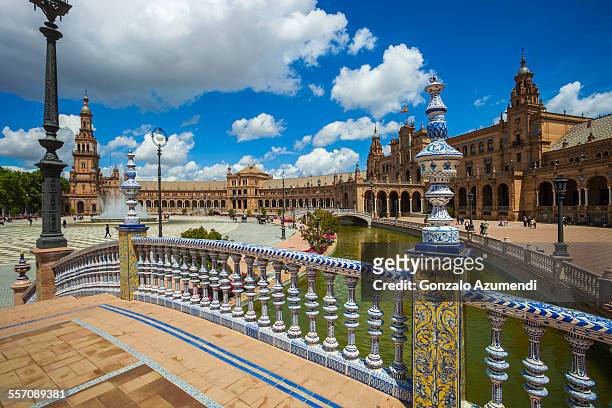 spain square in seville - seville stock pictures, royalty-free photos & images