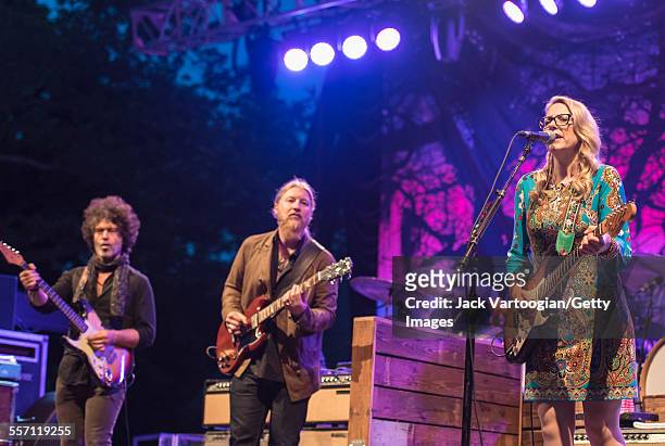 American Blues and Rock group the Tedeschi Trucks Band perform opening night of the 30th Anniversary season of Central Park SummerStage, New York,...