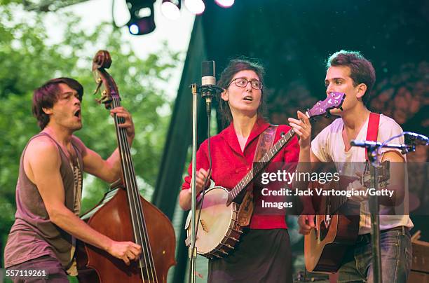 American old-time country music band Spirit Family Reunion opens the first night of the 30th anniversary season of Central Park SummerStage, New...