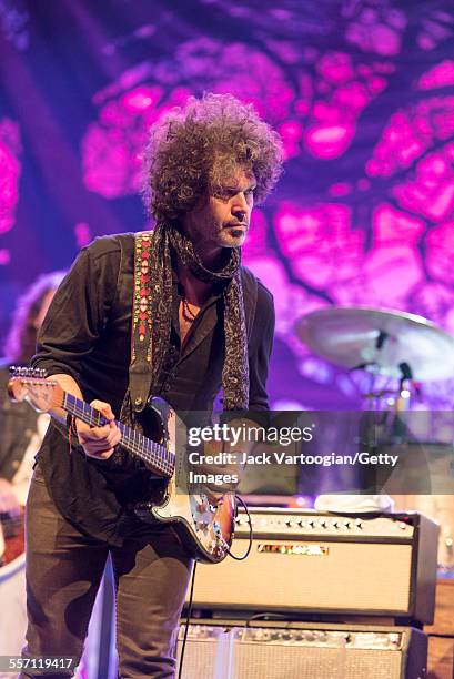 American Blues musician Doyle Bramhall II plays guitar as a special guest with the Tedeschi Trucks Band on opening night of the 30th Anniversary...