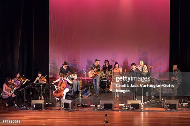 Indian-born, American musician Falu performs with her Bollywood Orchestra at the Jamaica Performing Arts Center in Queens, New York, New York, May 3,...