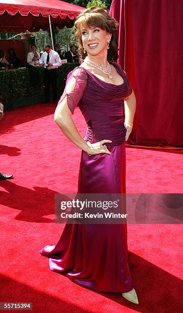 Comedian Kathy Griffin arrives at the 57th Annual Emmy Awards held at the Shrine Auditorium on September 18, 2005 in Los Angeles, California.