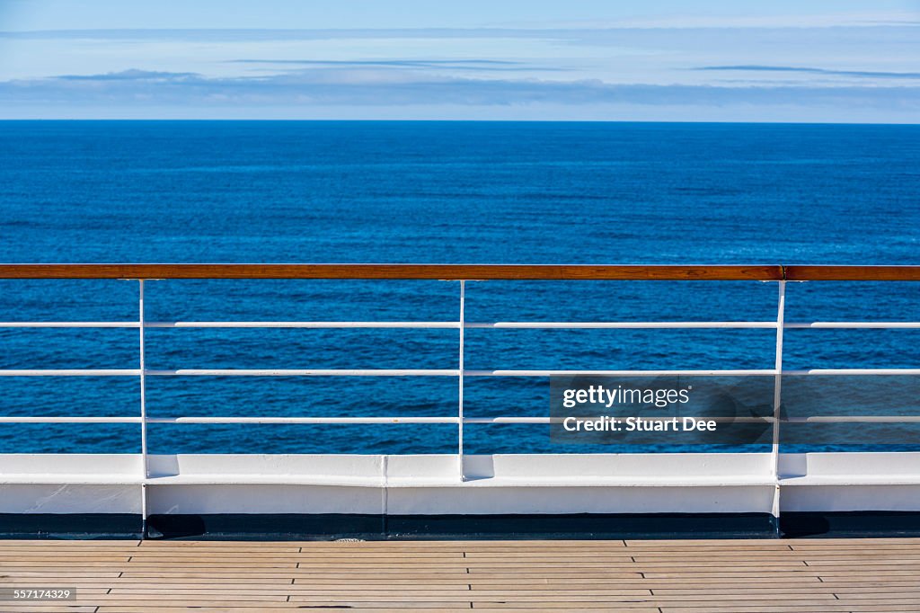 Railing, cruise ship