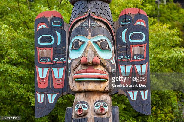 totem pole, alaska - totem pole stock pictures, royalty-free photos & images