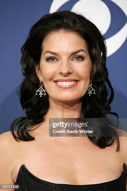 Actress Sela Ward poses in the press room at the 57th Annual Emmy Awards held at the Shrine Auditorium on September 18, 2005 in Los Angeles,...