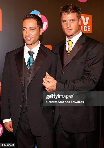 Personality Reichen Lehmkuhl and Louis Coraggio arrive at the TV Guide & Inside TV 2005 Emmy after party held at the Hollywood Roosevelt Hotel on...