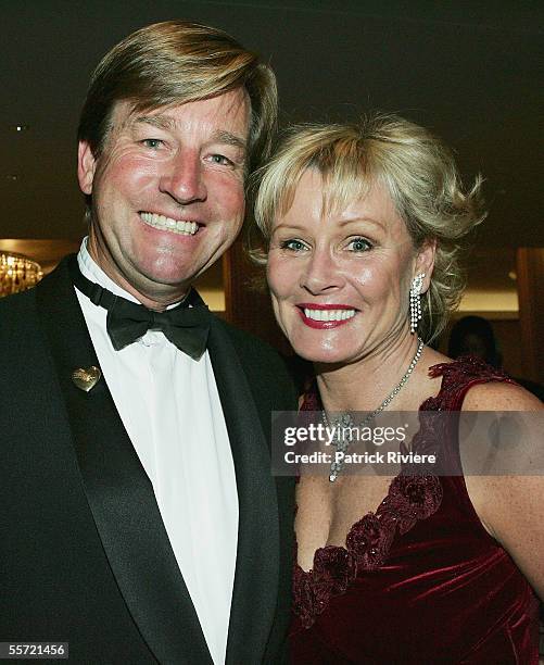 Former Miss World Belinda Green arrives with boyfriend Steve Mason at the Miss World Australia 2005 Competition held at the Sofitel Wentworth...