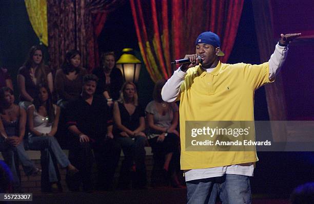 Hip Hop artist The Game performs at the "ReAct Now: Music & Relief" benefit concert at Paramount Studios on September 9, 2005 in Hollywood,...