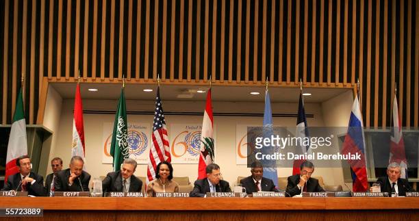 Minister for Foreign Affairs of Italy Gianfranco Fini, Foreign Minister of Egypt Ahmed Aboul Gheit, Foreign Minister of Saudi Arabia Saud al-Faisal,...