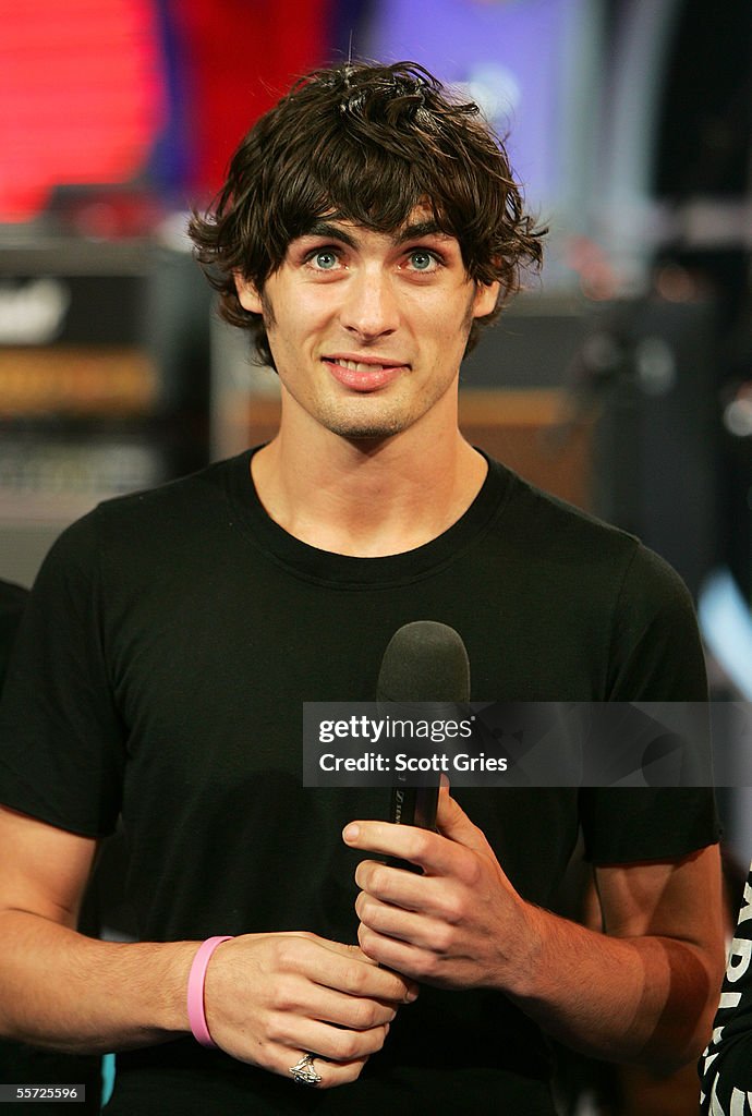 Tyson Ritter Tyson Ritter of the All-American Rejects appears on stage during ...