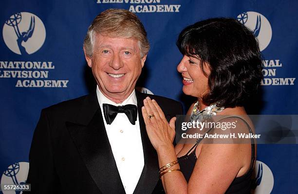 Nightline anchor Ted Koppel and CNN's chief international correspondent Christiane Amanpour attend the 26th Annual News and Documentary Emmy Awards...