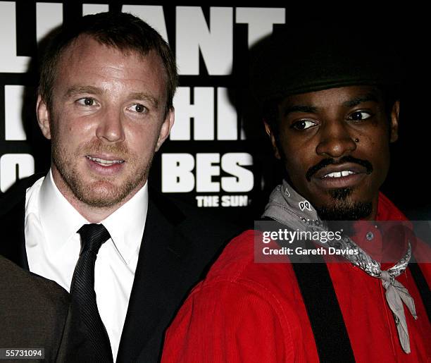 Director Guy Ritchie and actor Andre "Andre 3000" Benjamin arrive at the UK premiere of "Revolver" at the Odeon Leicester Square on September 20,...