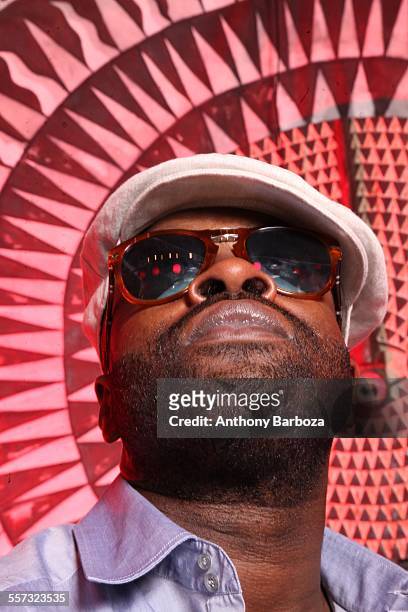 Portrait of American rap artist Black Thought , from the band The Roots, New York, New York, 2011.