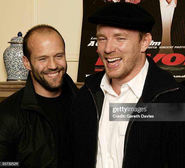 Actor Jason Statham and director Guy Ritchie attend the press conference for "Revolver" ahead of this evening's UK Premiere, at the Dorchester Hotel...