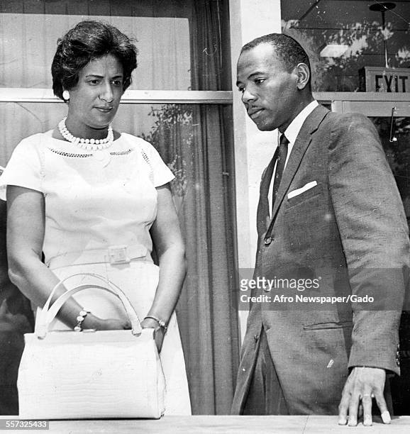 James Meredith, Air Force veteran, and his attorney, Constance Baker Motley, with the NAACP, await decision on whether Meredith will gain right to...