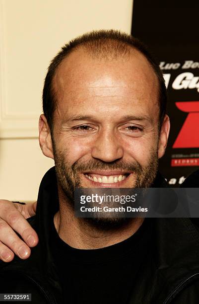 Actor Jason Statham attends the Press Conference for "Revolver" ahead of this evening's UK Premiere, at the Dorchester Hotel on September 20, 2005 in...