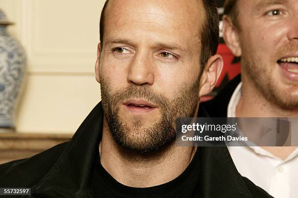 Actor Jason Statham attends the press conference for "Revolver" ahead of this evening's UK Premiere, at the Dorchester Hotel on September 20, 2005 in...