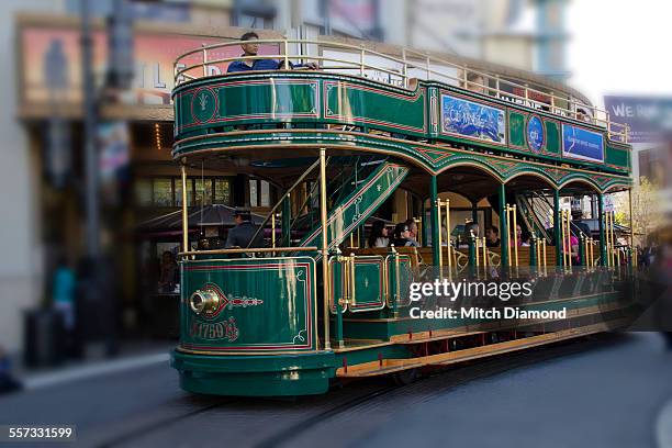 trolley car - the grove los angeles foto e immagini stock