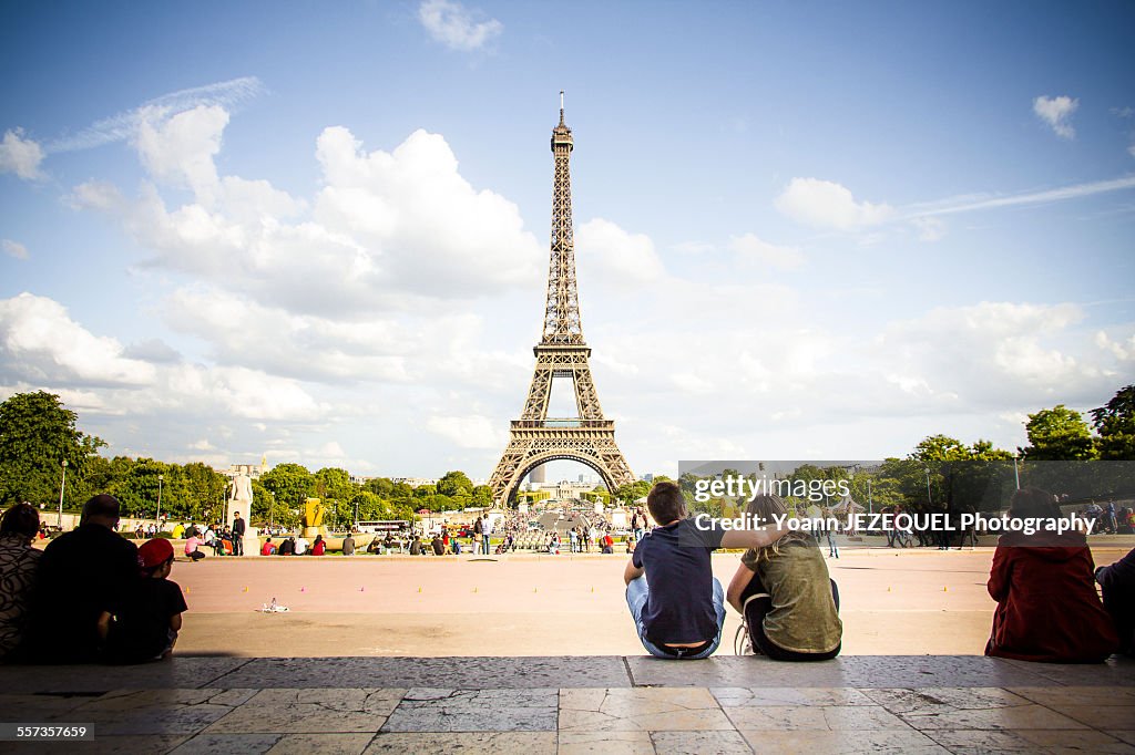 Romantic love in Paris, Eiffel Tower