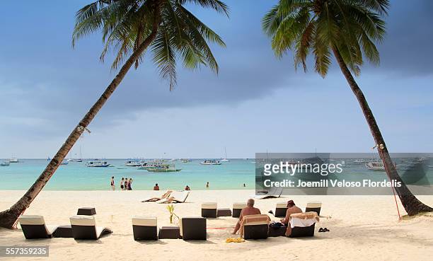 white beach, boracay island, philippines - boracay beach stock pictures, royalty-free photos & images