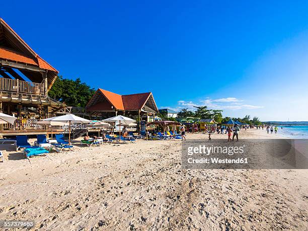 jamaica, westmoreland, beach of negril, party mile and dream beach - negril jamaica imagens e fotografias de stock