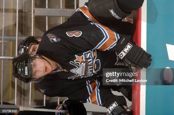 Alexander Ovechkin of the Washington Capitals is seen during a game against the Buffalo Sabres during a preseason game on September 21, 2005 at the...